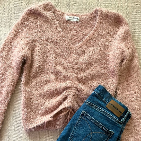 Fuzzy Pink Sweater - Picture 2 of 3